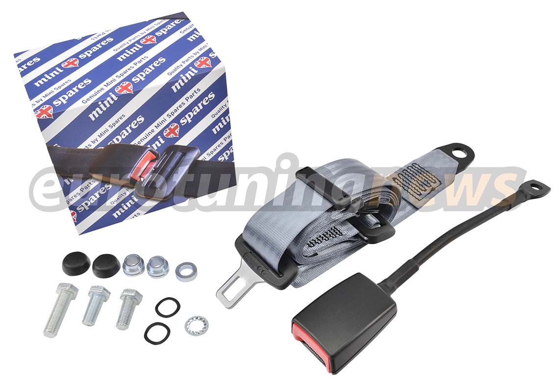 Mini Spares Grey Static Seat Belt for classic Minis and other classics